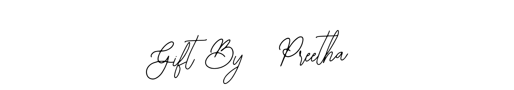 This is the best signature style for the Gift By   Preetha name. Also you like these signature font (Bearetta-2O07w). Mix name signature. Gift By   Preetha signature style 12 images and pictures png