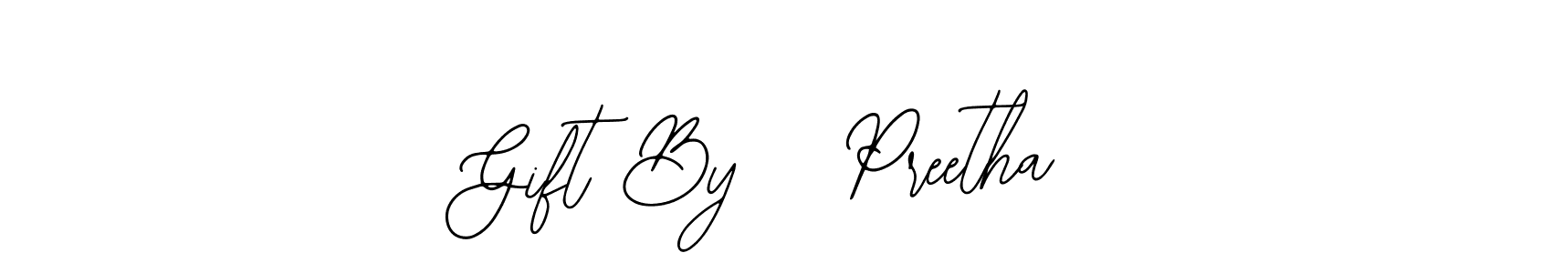 This is the best signature style for the Gift By   Preetha name. Also you like these signature font (Bearetta-2O07w). Mix name signature. Gift By   Preetha signature style 12 images and pictures png