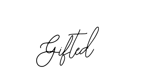 How to make Gifted name signature. Use Bearetta-2O07w style for creating short signs online. This is the latest handwritten sign. Gifted signature style 12 images and pictures png