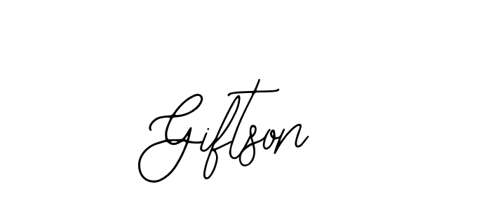 How to make Giftson name signature. Use Bearetta-2O07w style for creating short signs online. This is the latest handwritten sign. Giftson signature style 12 images and pictures png