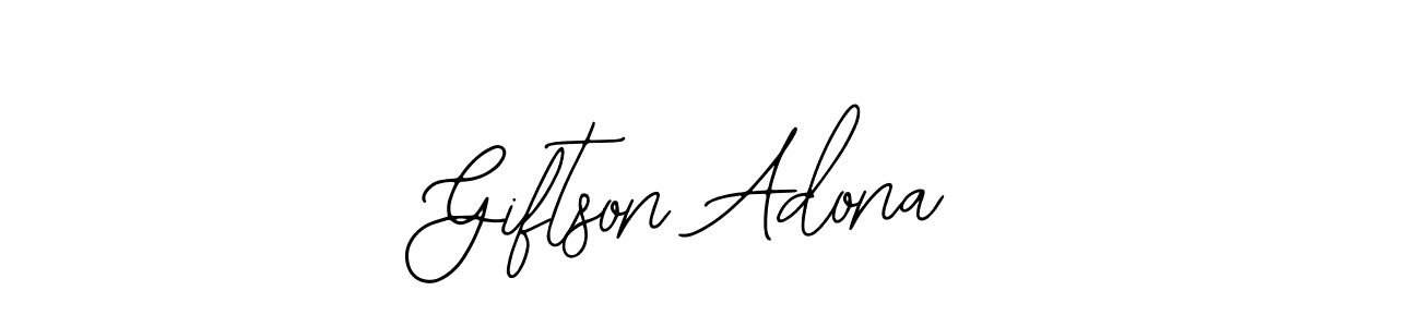 Also You can easily find your signature by using the search form. We will create Giftson Adona name handwritten signature images for you free of cost using Bearetta-2O07w sign style. Giftson Adona signature style 12 images and pictures png