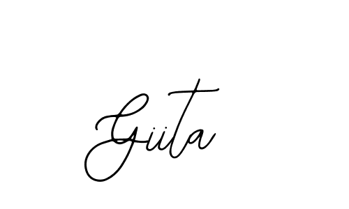 You should practise on your own different ways (Bearetta-2O07w) to write your name (Giita) in signature. don't let someone else do it for you. Giita signature style 12 images and pictures png