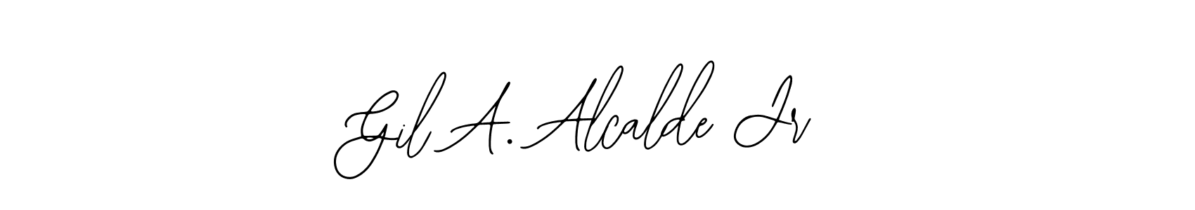 Similarly Bearetta-2O07w is the best handwritten signature design. Signature creator online .You can use it as an online autograph creator for name Gil A. Alcalde Jr. Gil A. Alcalde Jr signature style 12 images and pictures png