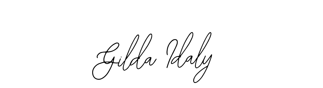 The best way (Bearetta-2O07w) to make a short signature is to pick only two or three words in your name. The name Gilda Idaly include a total of six letters. For converting this name. Gilda Idaly signature style 12 images and pictures png