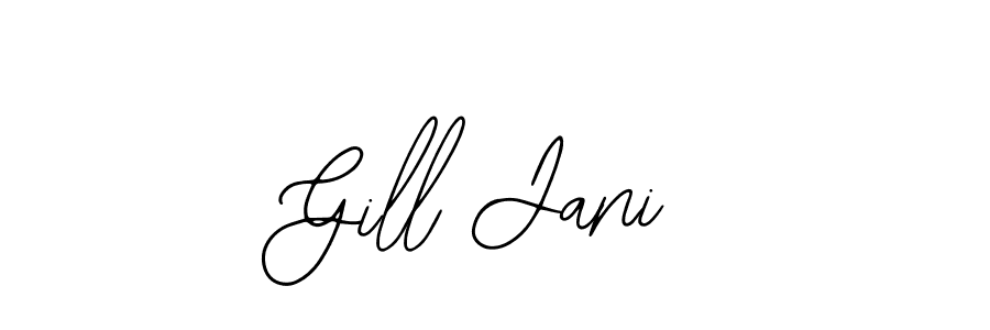 How to make Gill Jani name signature. Use Bearetta-2O07w style for creating short signs online. This is the latest handwritten sign. Gill Jani signature style 12 images and pictures png