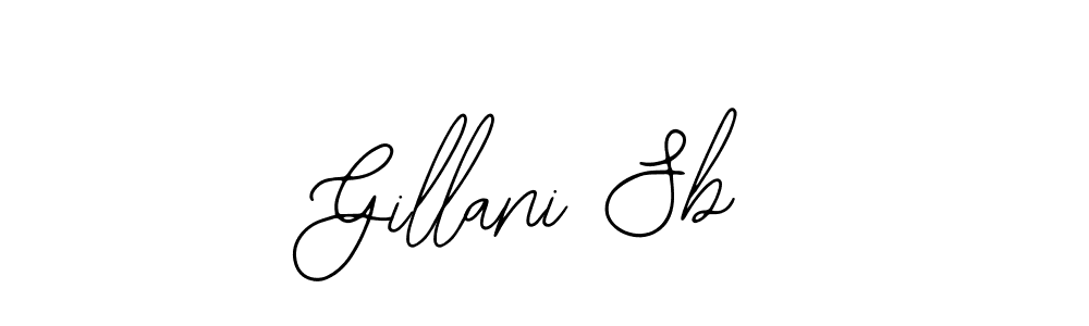 Use a signature maker to create a handwritten signature online. With this signature software, you can design (Bearetta-2O07w) your own signature for name Gillani Sb. Gillani Sb signature style 12 images and pictures png