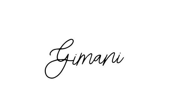 How to make Gimani name signature. Use Bearetta-2O07w style for creating short signs online. This is the latest handwritten sign. Gimani signature style 12 images and pictures png