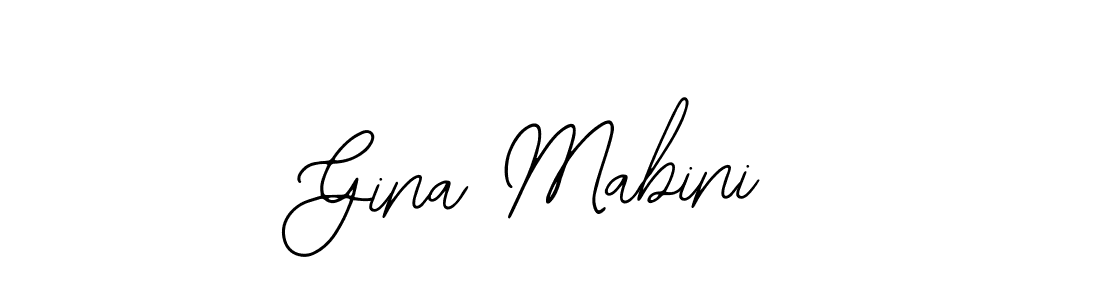 Gina Mabini stylish signature style. Best Handwritten Sign (Bearetta-2O07w) for my name. Handwritten Signature Collection Ideas for my name Gina Mabini. Gina Mabini signature style 12 images and pictures png