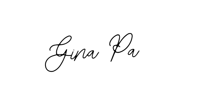 You should practise on your own different ways (Bearetta-2O07w) to write your name (Gina Pa) in signature. don't let someone else do it for you. Gina Pa signature style 12 images and pictures png