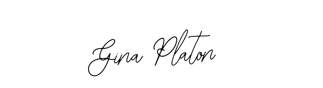 Bearetta-2O07w is a professional signature style that is perfect for those who want to add a touch of class to their signature. It is also a great choice for those who want to make their signature more unique. Get Gina Platon name to fancy signature for free. Gina Platon signature style 12 images and pictures png