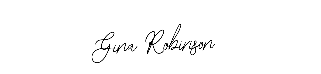 How to make Gina Robinson name signature. Use Bearetta-2O07w style for creating short signs online. This is the latest handwritten sign. Gina Robinson signature style 12 images and pictures png