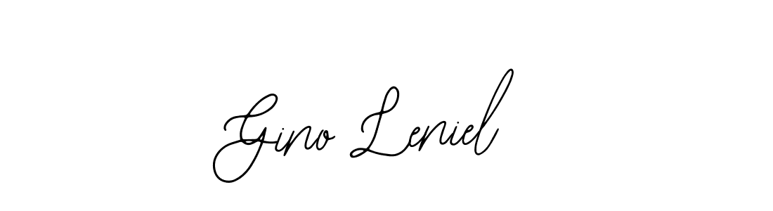 Use a signature maker to create a handwritten signature online. With this signature software, you can design (Bearetta-2O07w) your own signature for name Gino Leniel. Gino Leniel signature style 12 images and pictures png