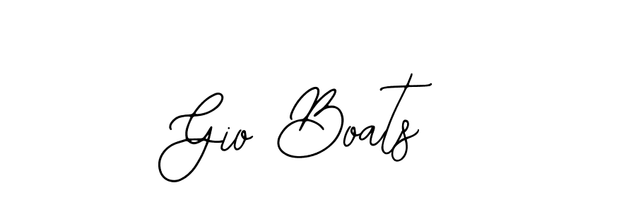 You should practise on your own different ways (Bearetta-2O07w) to write your name (Gio Boats) in signature. don't let someone else do it for you. Gio Boats signature style 12 images and pictures png