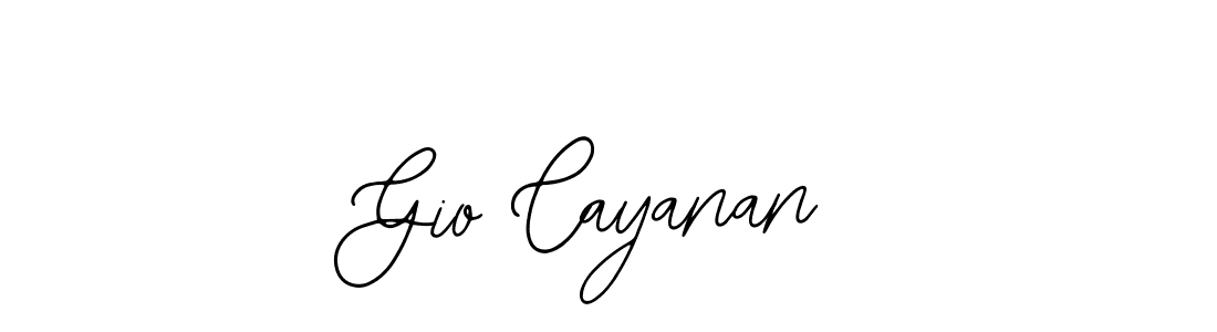Design your own signature with our free online signature maker. With this signature software, you can create a handwritten (Bearetta-2O07w) signature for name Gio Cayanan. Gio Cayanan signature style 12 images and pictures png