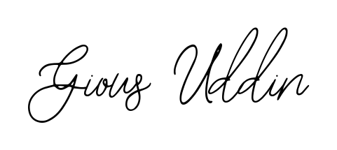 Give your name Gious Uddin an exquisite flair with the Bearetta-2O07w script font. Ideal for contracts, resumes, and formal letterheads. Gious Uddin signature style 12 images and pictures png