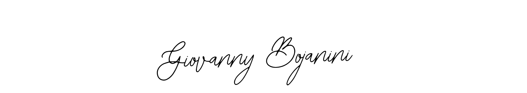 The best way (Bearetta-2O07w) to make a short signature is to pick only two or three words in your name. The name Giovanny Bojanini include a total of six letters. For converting this name. Giovanny Bojanini signature style 12 images and pictures png