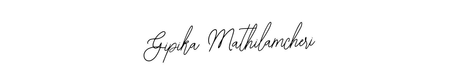 Similarly Bearetta-2O07w is the best handwritten signature design. Signature creator online .You can use it as an online autograph creator for name Gipika Mathilamcheri. Gipika Mathilamcheri signature style 12 images and pictures png