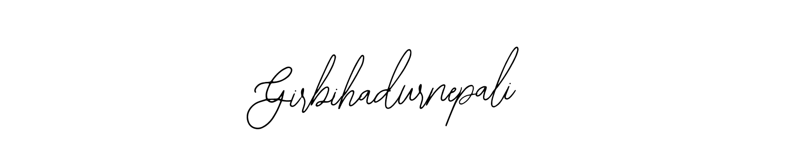 Bearetta-2O07w is a professional signature style that is perfect for those who want to add a touch of class to their signature. It is also a great choice for those who want to make their signature more unique. Get Girbihadurnepali name to fancy signature for free. Girbihadurnepali signature style 12 images and pictures png