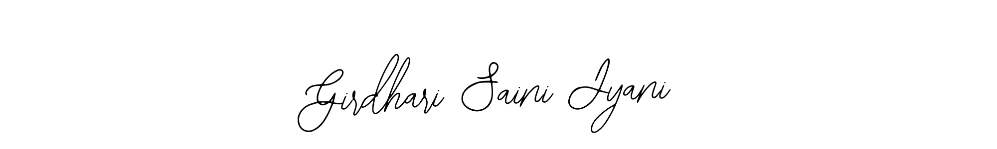 Make a beautiful signature design for name Girdhari Saini Jyani. Use this online signature maker to create a handwritten signature for free. Girdhari Saini Jyani signature style 12 images and pictures png