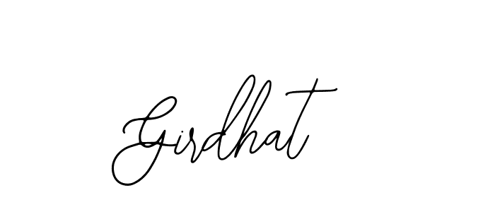 How to make Girdhat signature? Bearetta-2O07w is a professional autograph style. Create handwritten signature for Girdhat name. Girdhat signature style 12 images and pictures png