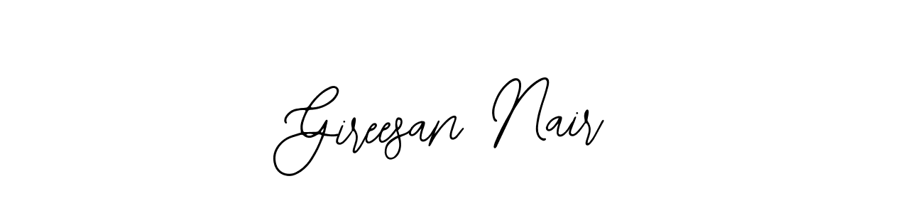 You can use this online signature creator to create a handwritten signature for the name Gireesan Nair. This is the best online autograph maker. Gireesan Nair signature style 12 images and pictures png