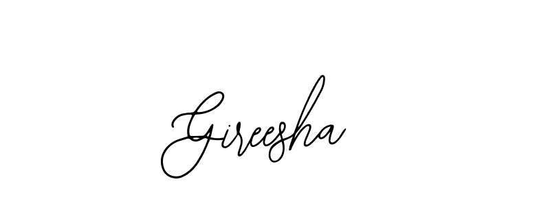 How to Draw Gireesha signature style? Bearetta-2O07w is a latest design signature styles for name Gireesha. Gireesha signature style 12 images and pictures png