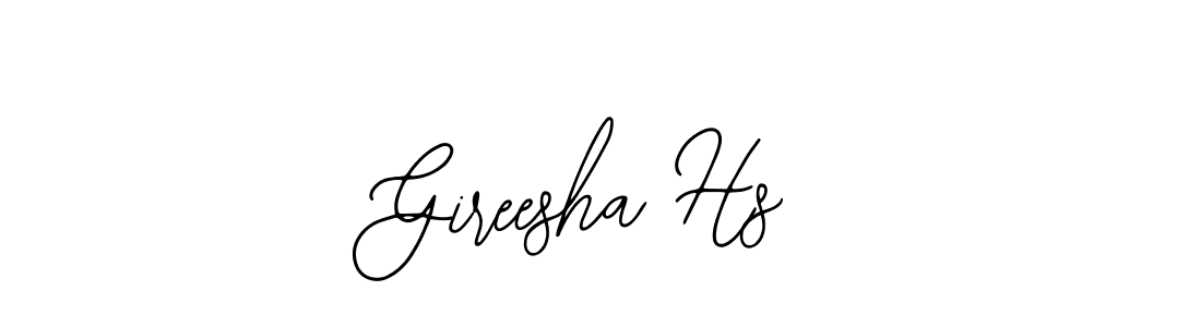 It looks lik you need a new signature style for name Gireesha Hs. Design unique handwritten (Bearetta-2O07w) signature with our free signature maker in just a few clicks. Gireesha Hs signature style 12 images and pictures png