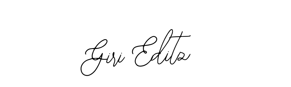 Design your own signature with our free online signature maker. With this signature software, you can create a handwritten (Bearetta-2O07w) signature for name Giri Editz. Giri Editz signature style 12 images and pictures png