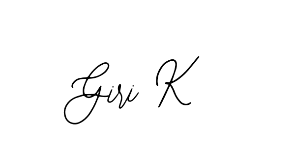 Design your own signature with our free online signature maker. With this signature software, you can create a handwritten (Bearetta-2O07w) signature for name Giri K. Giri K signature style 12 images and pictures png