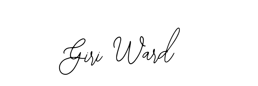 How to make Giri Ward name signature. Use Bearetta-2O07w style for creating short signs online. This is the latest handwritten sign. Giri Ward signature style 12 images and pictures png