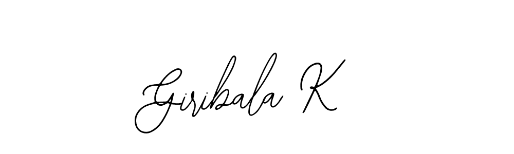 Design your own signature with our free online signature maker. With this signature software, you can create a handwritten (Bearetta-2O07w) signature for name Giribala K. Giribala K signature style 12 images and pictures png