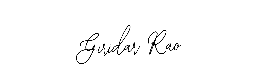 Design your own signature with our free online signature maker. With this signature software, you can create a handwritten (Bearetta-2O07w) signature for name Giridar Rao. Giridar Rao signature style 12 images and pictures png