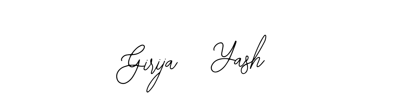 This is the best signature style for the Girija   Yash name. Also you like these signature font (Bearetta-2O07w). Mix name signature. Girija   Yash signature style 12 images and pictures png