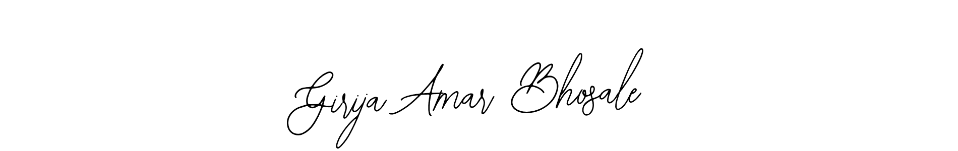 You should practise on your own different ways (Bearetta-2O07w) to write your name (Girija Amar Bhosale) in signature. don't let someone else do it for you. Girija Amar Bhosale signature style 12 images and pictures png