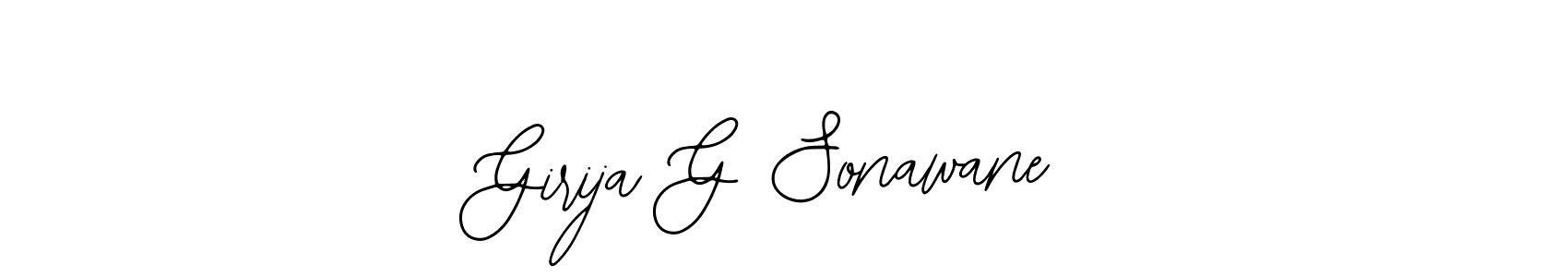 How to make Girija G Sonawane signature? Bearetta-2O07w is a professional autograph style. Create handwritten signature for Girija G Sonawane name. Girija G Sonawane signature style 12 images and pictures png