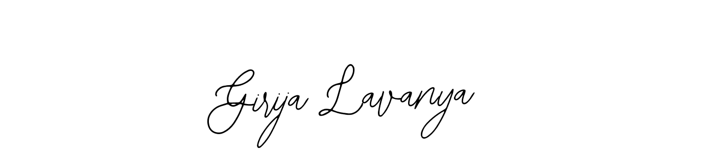 You should practise on your own different ways (Bearetta-2O07w) to write your name (Girija Lavanya) in signature. don't let someone else do it for you. Girija Lavanya signature style 12 images and pictures png