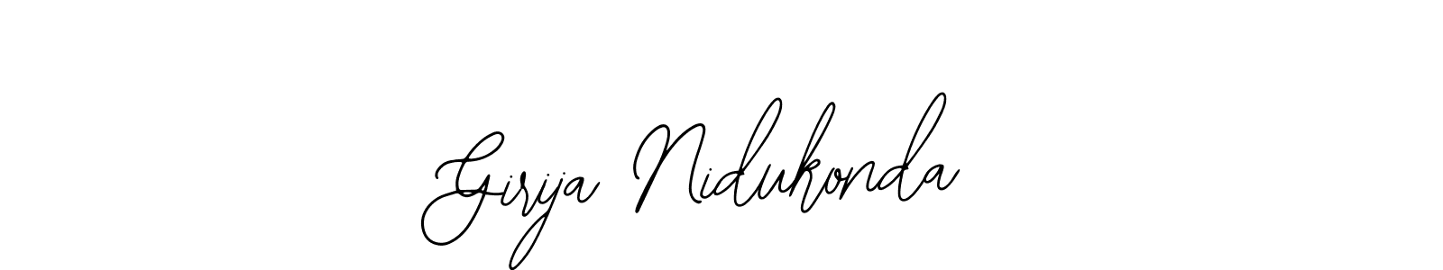 How to make Girija Nidukonda signature? Bearetta-2O07w is a professional autograph style. Create handwritten signature for Girija Nidukonda name. Girija Nidukonda signature style 12 images and pictures png