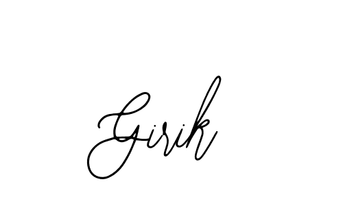Use a signature maker to create a handwritten signature online. With this signature software, you can design (Bearetta-2O07w) your own signature for name Girik. Girik signature style 12 images and pictures png