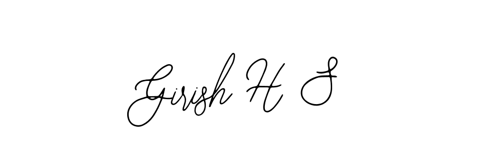 Similarly Bearetta-2O07w is the best handwritten signature design. Signature creator online .You can use it as an online autograph creator for name Girish H S. Girish H S signature style 12 images and pictures png