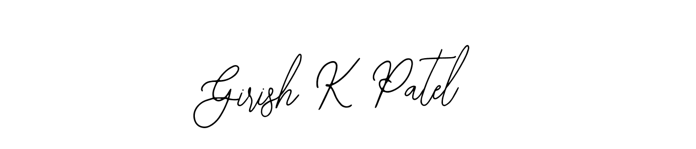 if you are searching for the best signature style for your name Girish K Patel. so please give up your signature search. here we have designed multiple signature styles  using Bearetta-2O07w. Girish K Patel signature style 12 images and pictures png