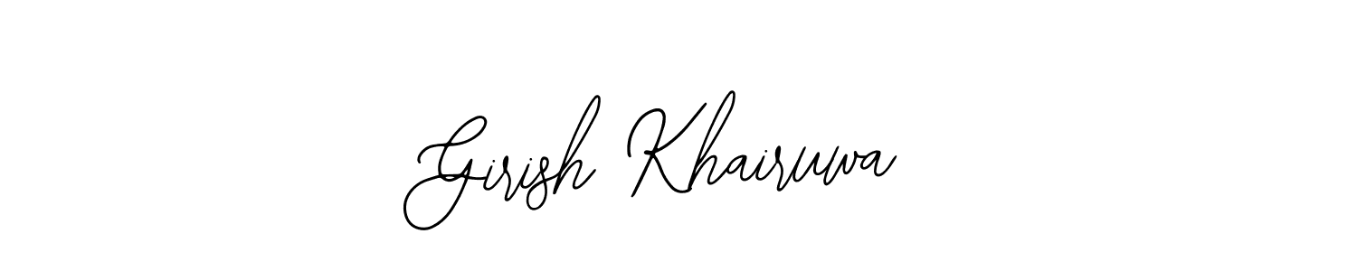 The best way (Bearetta-2O07w) to make a short signature is to pick only two or three words in your name. The name Girish Khairuwa include a total of six letters. For converting this name. Girish Khairuwa signature style 12 images and pictures png