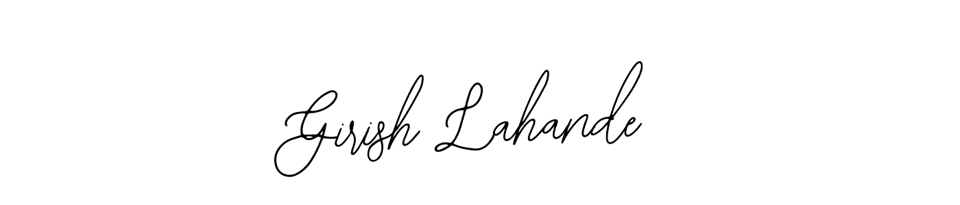 Also You can easily find your signature by using the search form. We will create Girish Lahande name handwritten signature images for you free of cost using Bearetta-2O07w sign style. Girish Lahande signature style 12 images and pictures png