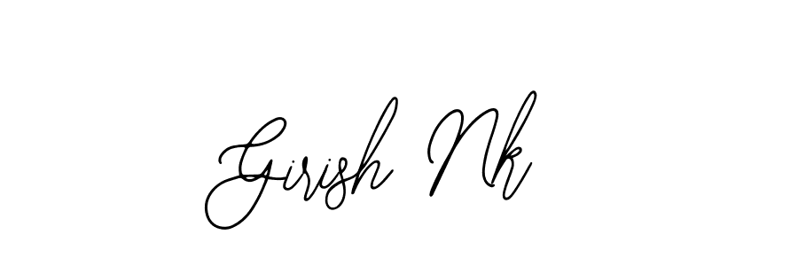 Use a signature maker to create a handwritten signature online. With this signature software, you can design (Bearetta-2O07w) your own signature for name Girish Nk. Girish Nk signature style 12 images and pictures png
