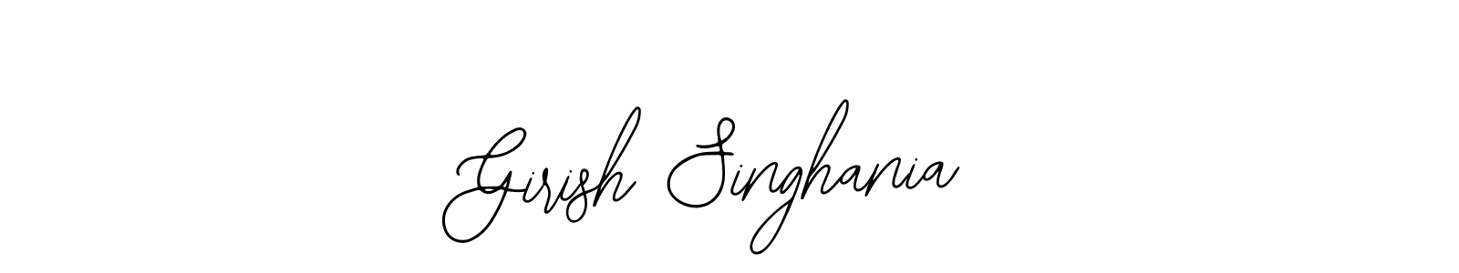 You should practise on your own different ways (Bearetta-2O07w) to write your name (Girish Singhania) in signature. don't let someone else do it for you. Girish Singhania signature style 12 images and pictures png