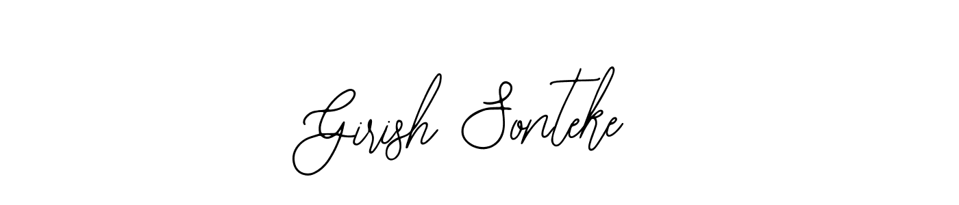 The best way (Bearetta-2O07w) to make a short signature is to pick only two or three words in your name. The name Girish Sonteke include a total of six letters. For converting this name. Girish Sonteke signature style 12 images and pictures png