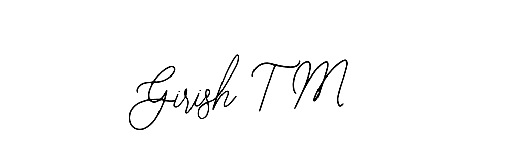 Similarly Bearetta-2O07w is the best handwritten signature design. Signature creator online .You can use it as an online autograph creator for name Girish T M. Girish T M signature style 12 images and pictures png