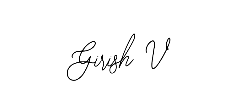 How to Draw Girish V signature style? Bearetta-2O07w is a latest design signature styles for name Girish V. Girish V signature style 12 images and pictures png