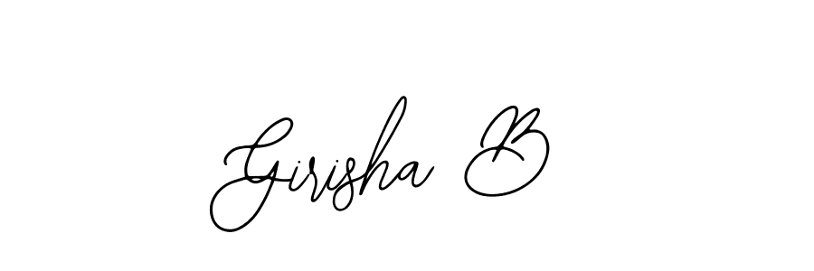 if you are searching for the best signature style for your name Girisha B. so please give up your signature search. here we have designed multiple signature styles  using Bearetta-2O07w. Girisha B signature style 12 images and pictures png