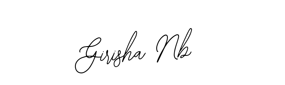 Make a beautiful signature design for name Girisha Nb. With this signature (Bearetta-2O07w) style, you can create a handwritten signature for free. Girisha Nb signature style 12 images and pictures png