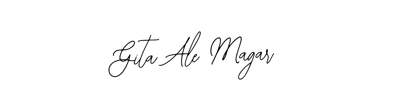 Make a beautiful signature design for name Gita Ale Magar. With this signature (Bearetta-2O07w) style, you can create a handwritten signature for free. Gita Ale Magar signature style 12 images and pictures png
